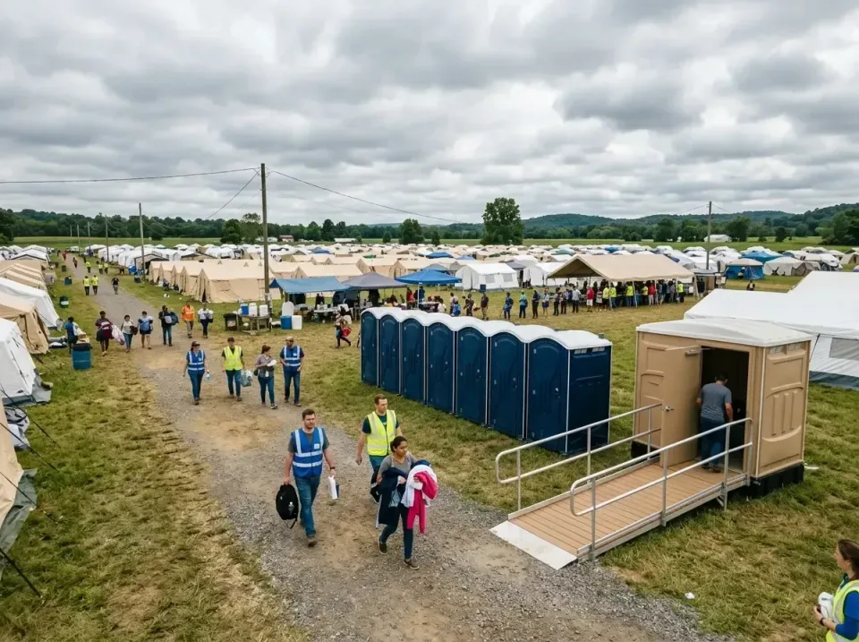 disaster-relief-camp-restrooms-010 — frequently asked questions, Dumpster & Portable Bathrooms Rental in Russellville, AL
